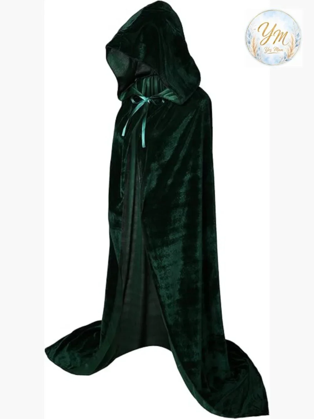 Unisex Velvet Hooded Cloak Cape for Halloween Cosplay Costume